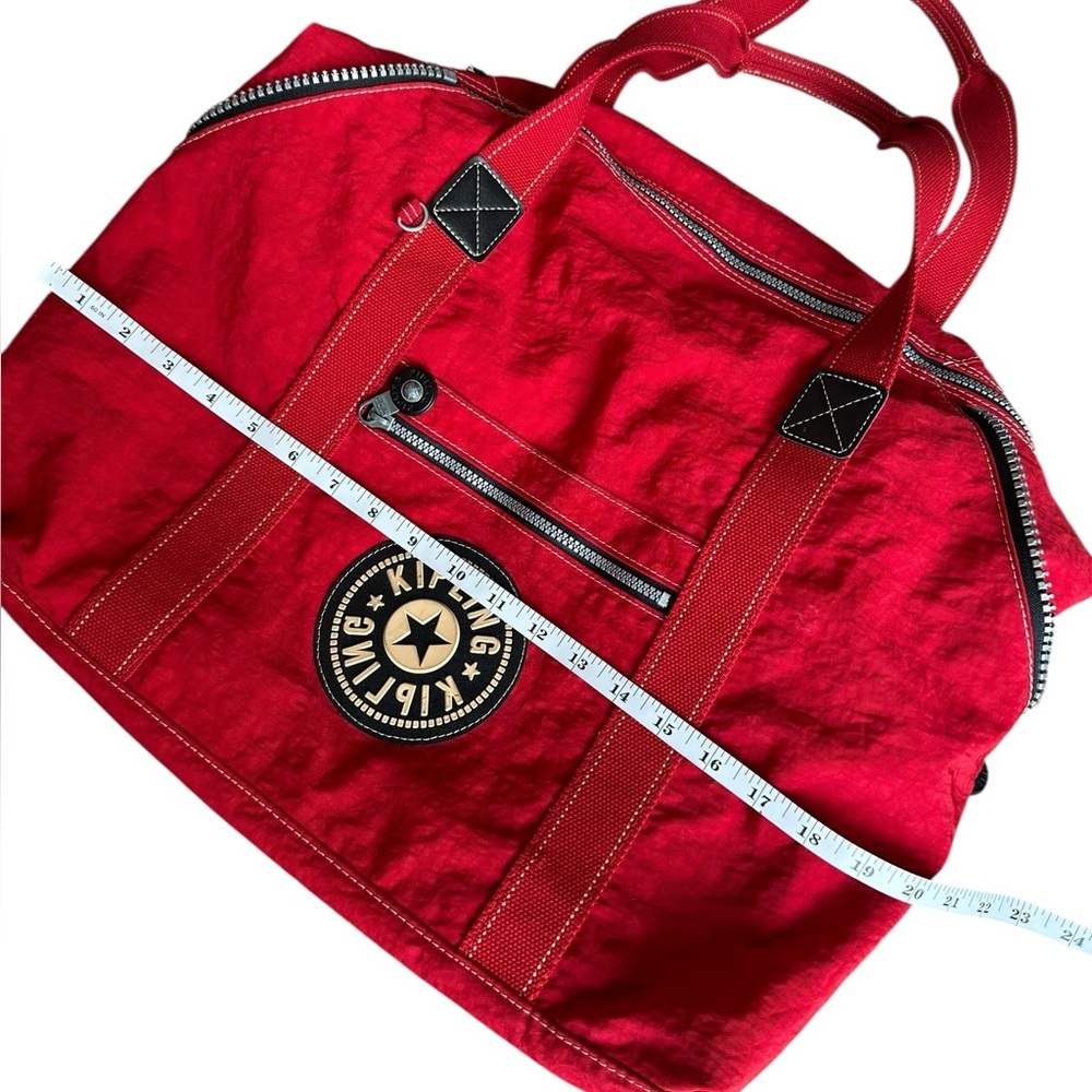 Kipling Red Tote Weekender Bag - Picture 11 of 14